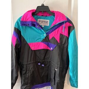 *Vintage FERA Skiwear women's blue green jacket  size‎ 8